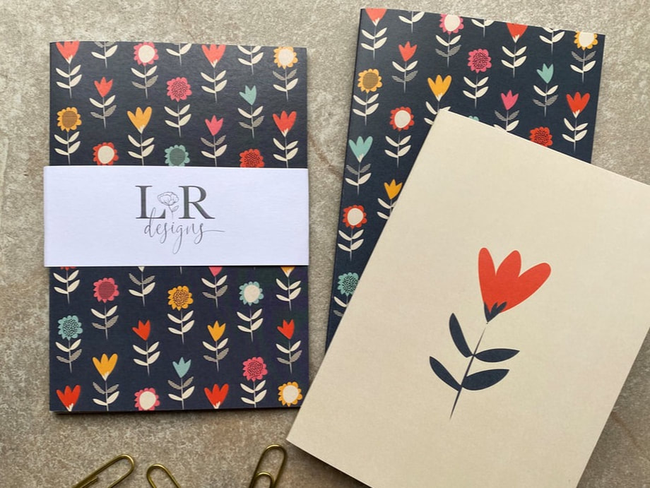 notebooks, retro notebooks, thank you cards